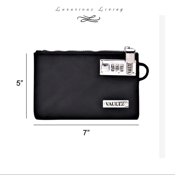 (2) Vaultz Locking 5x8 Medicine Pouch 2-PACK - BLACK - Picture 4 of 5